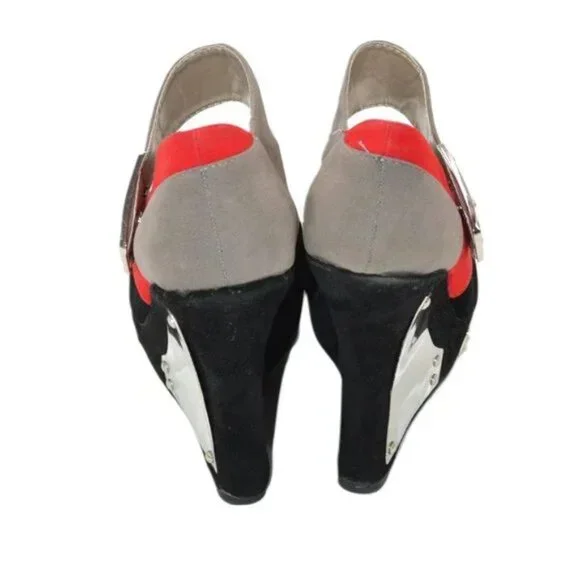 Alba Black and Red Platform Shoes - Picture 3 of 16